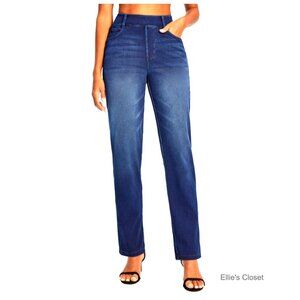 High Waisted Pull On Bootcut Jeans with Cloud-Like Stretch Knit Denim